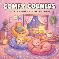 Comfy Corners: Coloring Book for Adults and Teens Featuring Cozy Corners with Easy and Simple Designs for Relaxation