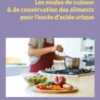 Dictionnaire des modes de cuisson et de conservation des aliments pour l'excès d'acide urique.
